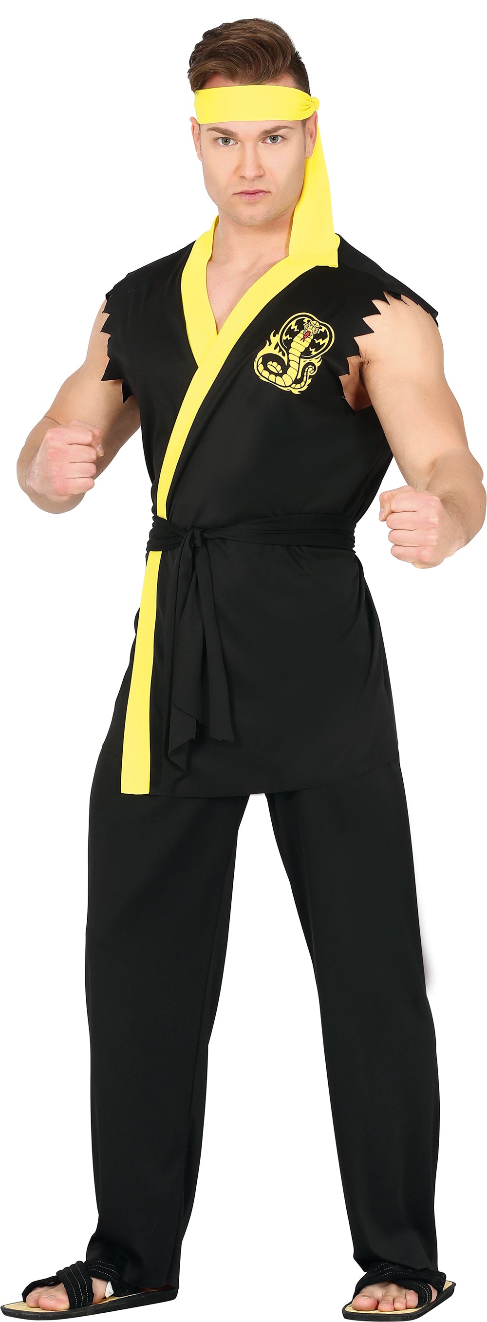GP79414 – Ninja Filmkostüm Schlangenmeister – Größe: 52 - 54 (L) – Farbe: Schwarz