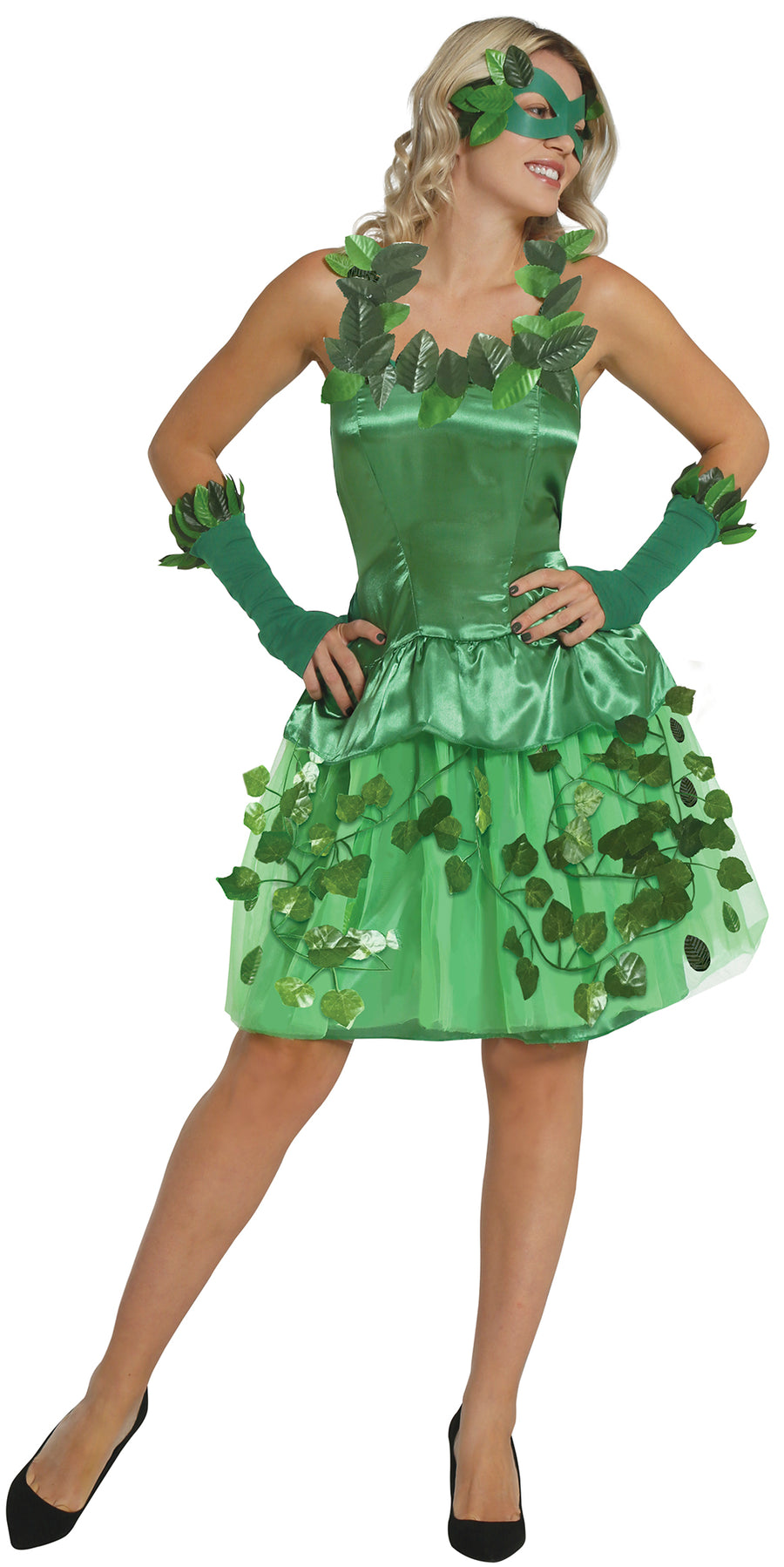 Blätterfee Kostüm für Damen grünes Kleid