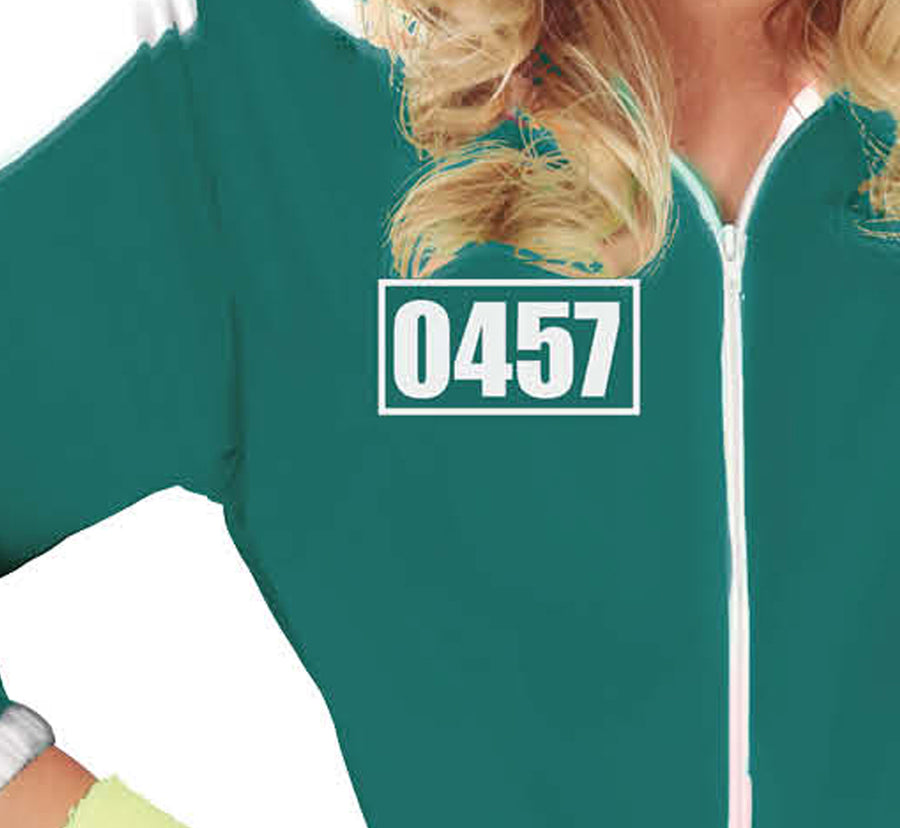 GP79453 – Film Und Sport Retro Jogginganzug Kostüm – Größe: 36 - 38 (S) – Farbe: Grün, Ansicht 2