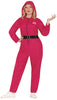 GP79450 – Filmkarneval Kostüm Einteiler Mit Kapuze – Größe: 44 - 46 (XL) – Farbe: Pink