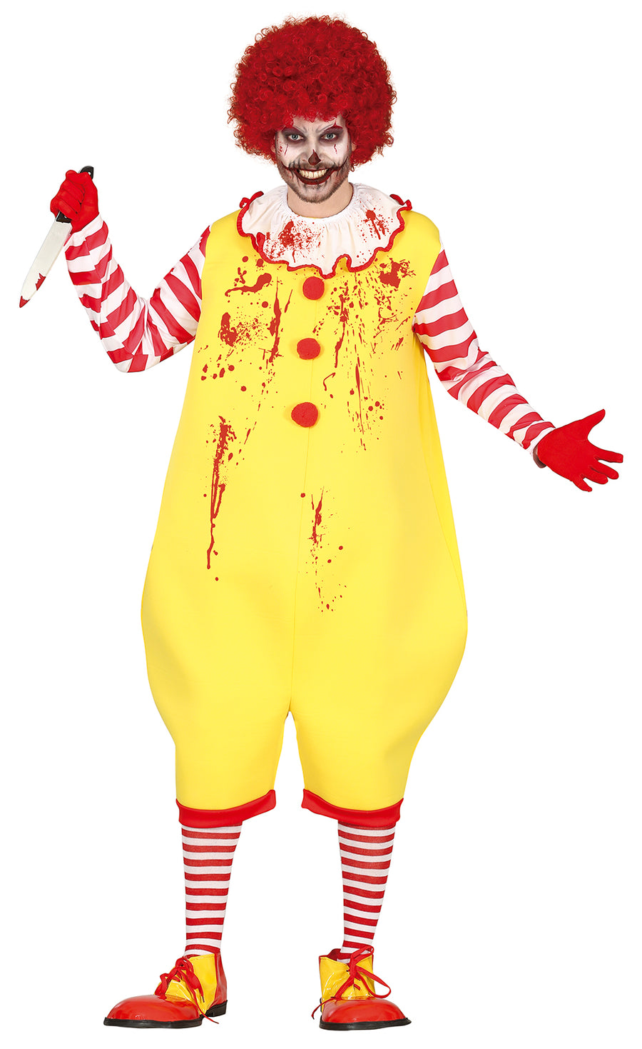 Horror Clown Kostüm für Herren gelb rot