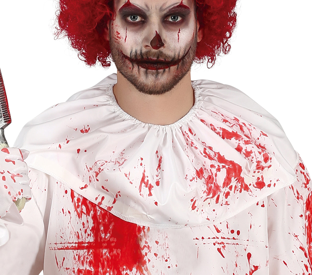 GP79471 – Horrorclown Kostüm Gruseligen Zirkus – Größe: 46 - 48 (S) – Farbe: Weiß