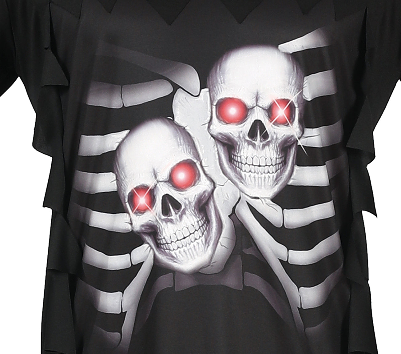 GP79485 – Halloween Skelett Outfit Dunkle Gestalt – Größe: 52 - 54 (L) – Farbe: Schwarz