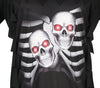 GP79485 – Halloween Skelett Outfit Dunkle Gestalt – Größe: 52 - 54 (L) – Farbe: Schwarz