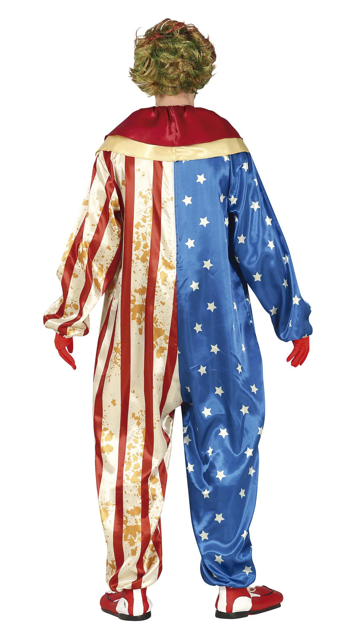 GP79486 – Clown Halloween Kostüm Patriotischer – Größe: 48 - 50 (M) – Farbe: Rot