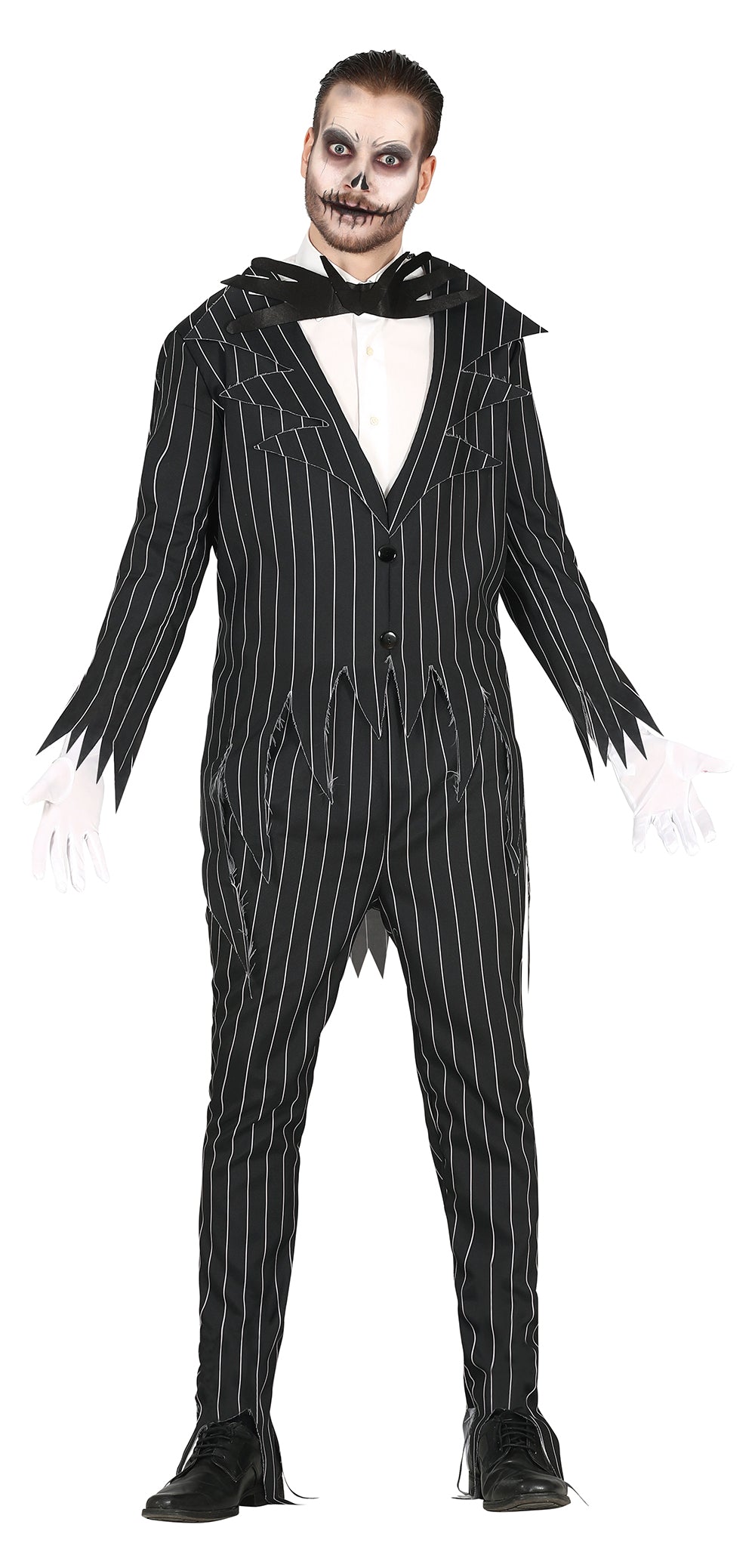 GP79488 – Skelett Gentleman Halloween Kostüm – Größe: 46 - 48 (S) – Farbe: Schwarz