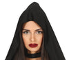 GP79510 – Halloween Priesterin Gewand Kapuze – Größe: 42 - 44 (L) – Farbe: Schwarz