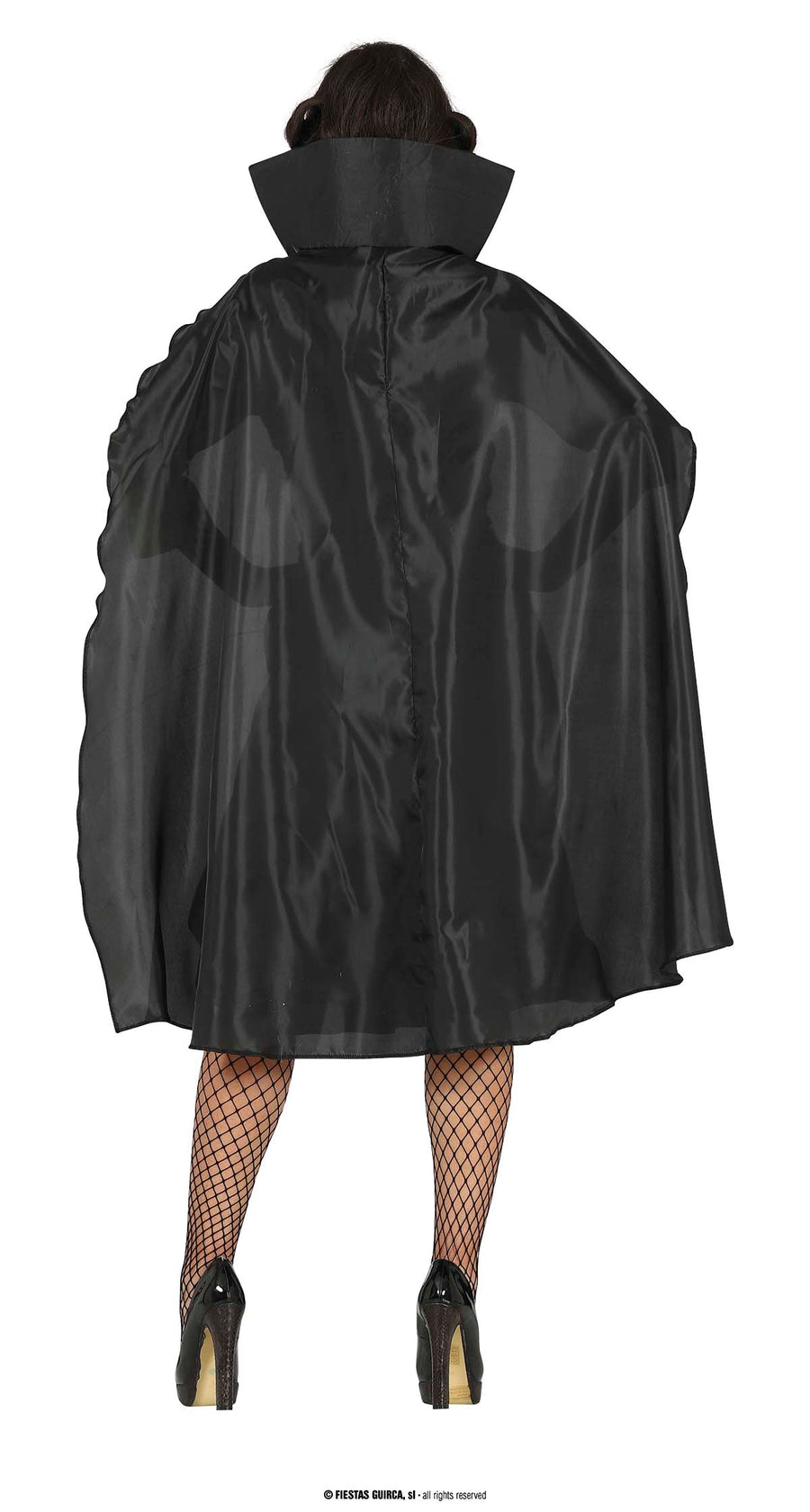 GP79512 – Vampir Halloween Kostüm Dunkler Umhang – Größe: 36 - 38 (S) – Farbe: Schwarz, Ansicht 2