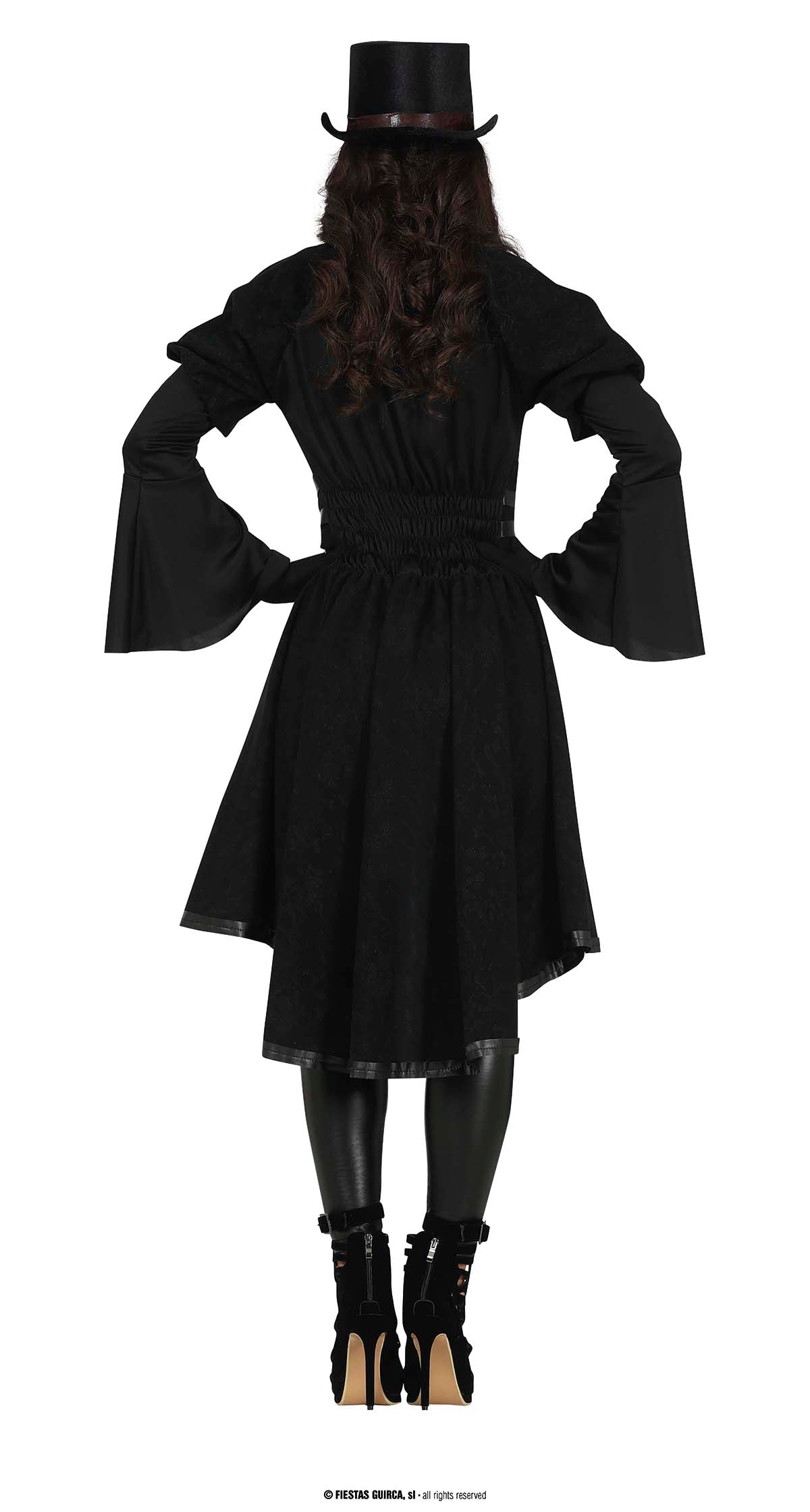 GP79516 – Halloween Zauberhafte Gothic Tunika – Größe: 42 - 44 (L) – Farbe: Schwarz