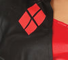 GP79523 – Harlekin Bösewicht Kostüm Rot Schwarz Jumpsuit – Größe: 36 - 38 (S) – Farbe: Schwarz