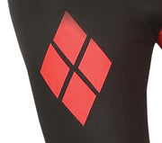 Harlekin Bösewicht Kostüm Rot Schwarz Jumpsuit, Bild 10