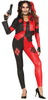 GP79523 – Harlekin Bösewicht Kostüm Rot Schwarz Jumpsuit – Größe: 38 - 40 (M) – Farbe: Schwarz