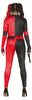 GP79523 – Harlekin Bösewicht Kostüm Rot Schwarz Jumpsuit – Größe: 38 - 40 (M) – Farbe: Schwarz