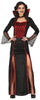 GP79536 – Vampir Königin Kleid Schwarz Rot – Größe: 36 - 38 (S) – Farbe: Schwarz