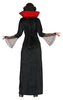 GP79536 – Vampir Königin Kleid Schwarz Rot – Größe: 36 - 38 (S) – Farbe: Schwarz