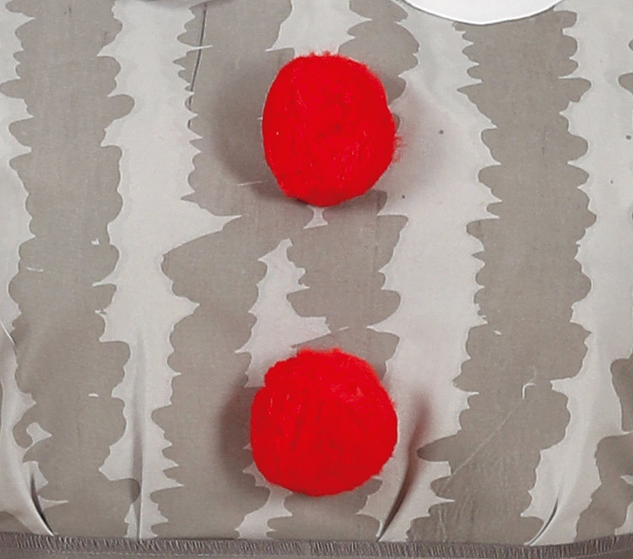 GP79539 – Clown Halloween Kostüm Grau Rüschen – Größe: 42 - 44 (L) – Farbe: Weiß