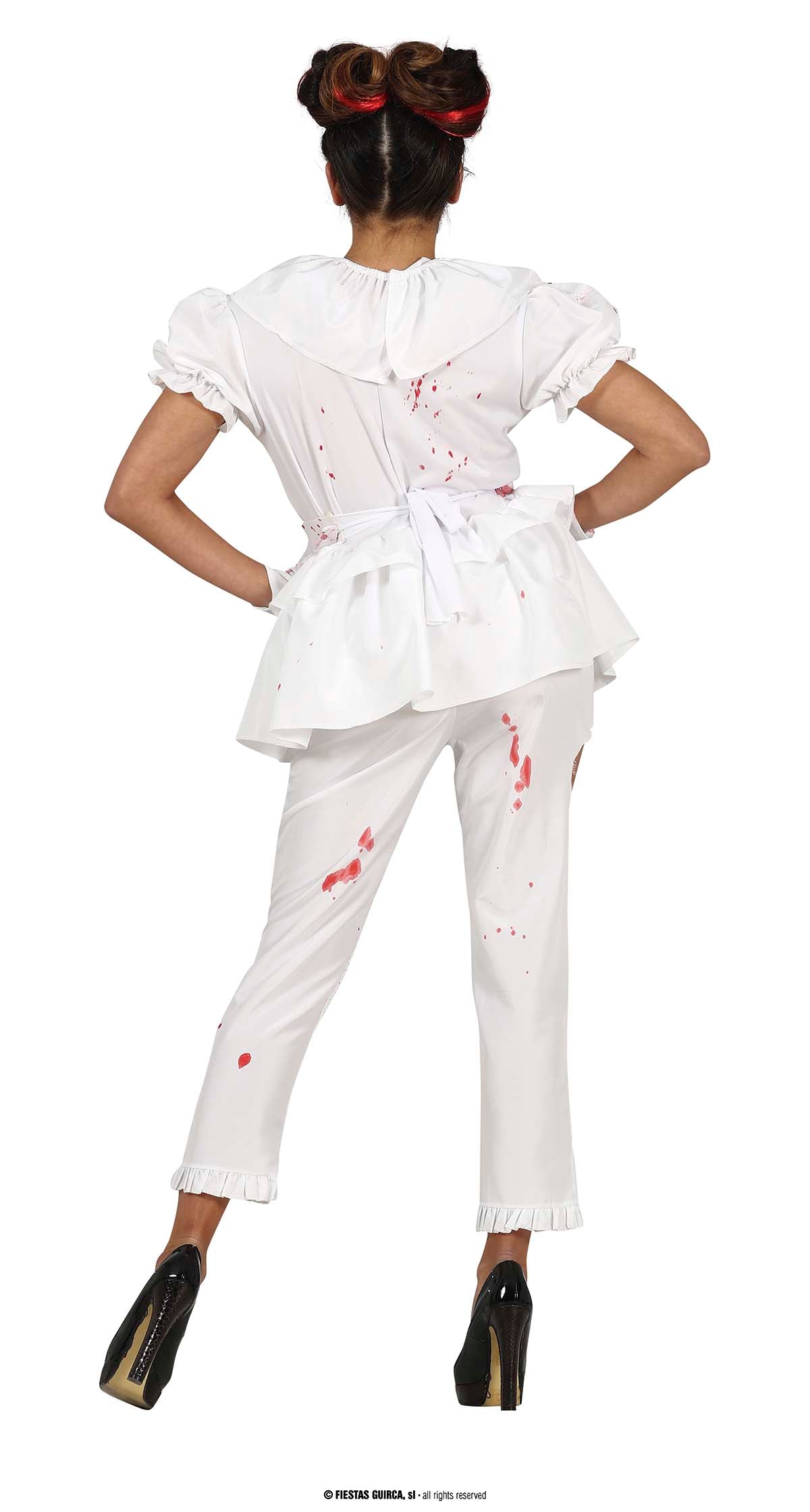 GP79544 – Clown Horror Kostüm Schriller Zirkus – Größe: 38 - 40 (M) – Farbe: Weiß