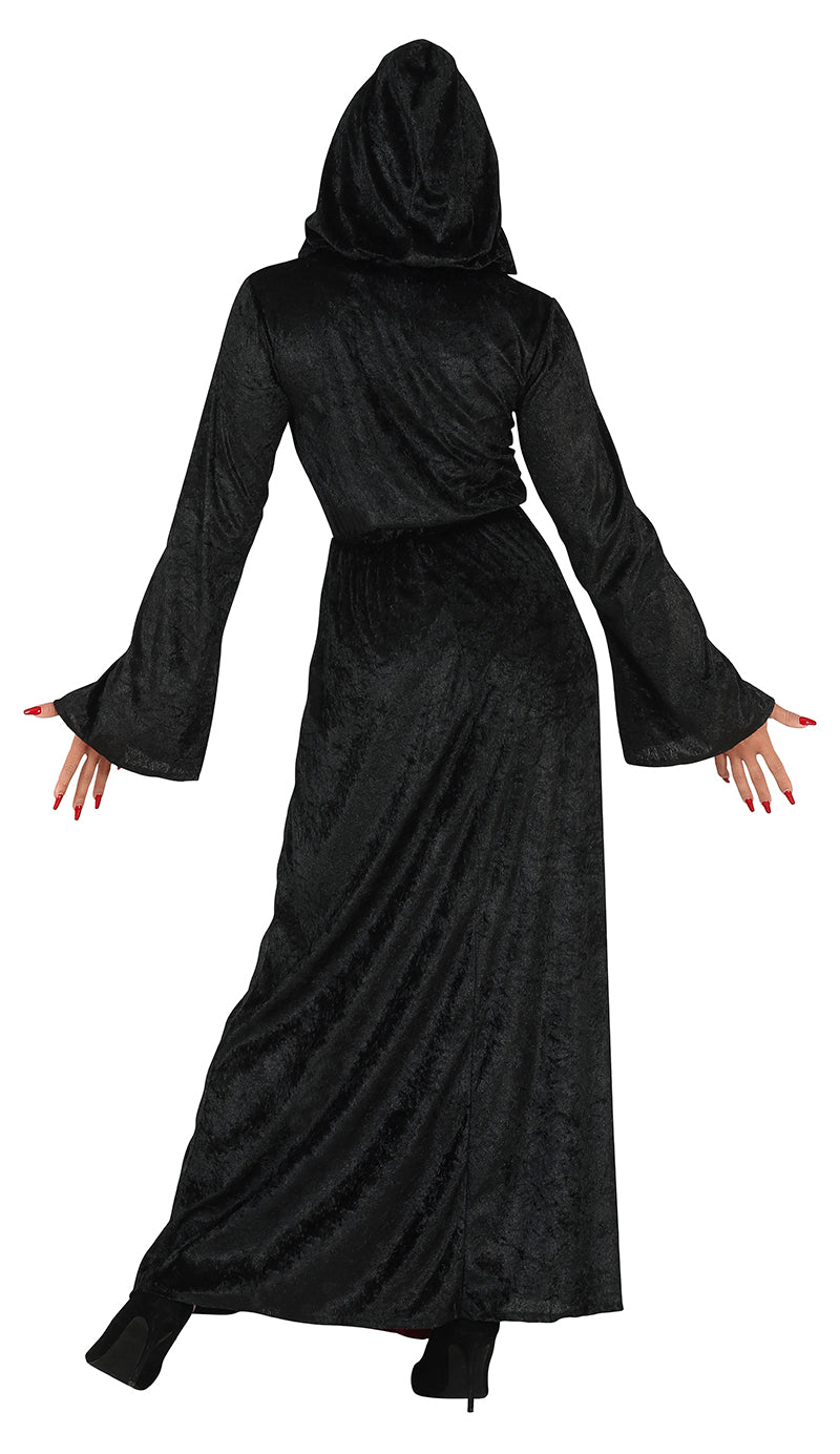 GP79551 – Halloween Hexenkleid Mit Kapuze – Größe: 42 - 44 (L) – Farbe: Rot