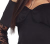 GP79556 – Halloween Hexen Königin Kleid Mit – Größe: 38 - 40 (M) – Farbe: Schwarz