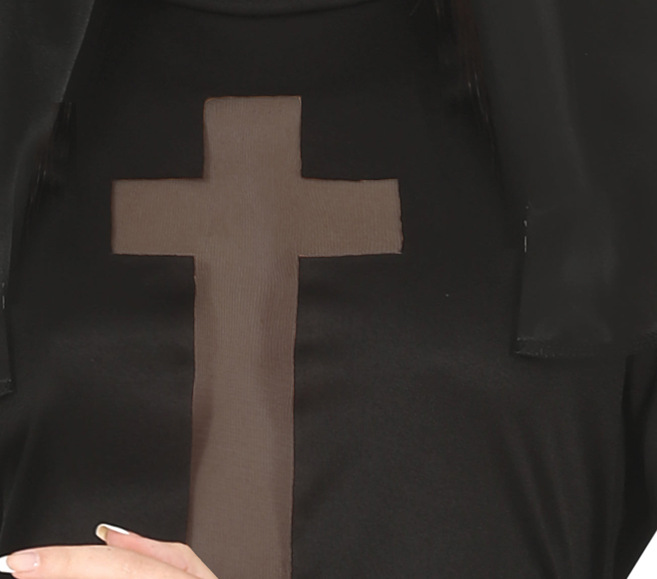 GP79564 – Halloween Nonne Kostüm Sünde Dunkler – Größe: 38 - 40 (M) – Farbe: Schwarz