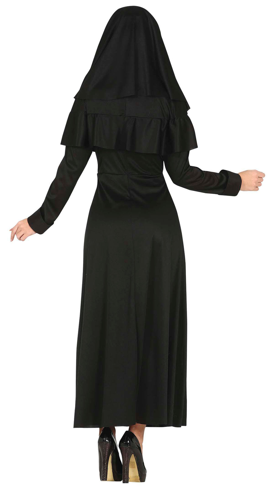 GP79568 – Halloween Nonne Kostüm Kloster Magie – Größe: 38 - 40 (M) – Farbe: Schwarz, Ansicht 2