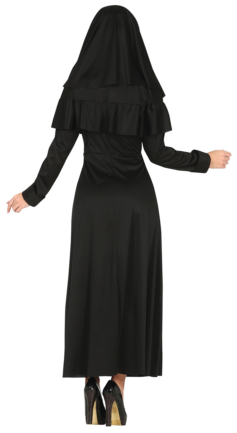 GP79568 – Halloween Nonne Kostüm Kloster Magie – Größe: 42 - 44 (L) – Farbe: Schwarz