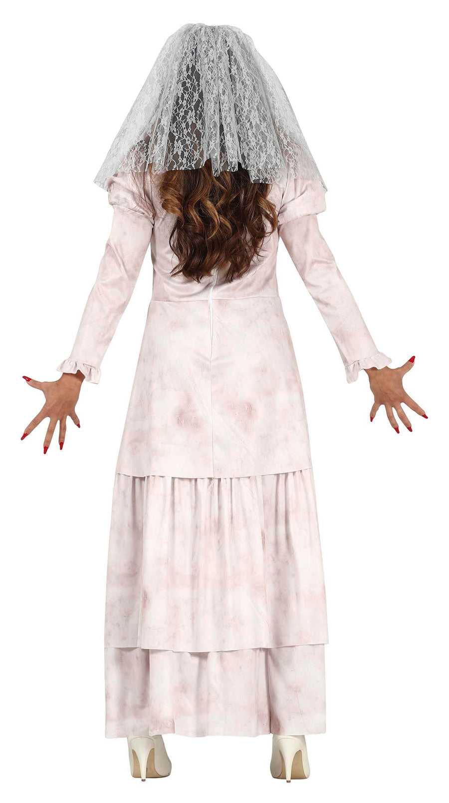 GP79575 – Gespenst Braut Halloween Kostüm Spuk – Größe: 36 - 38 (S) – Farbe: Weiß, Ansicht 2