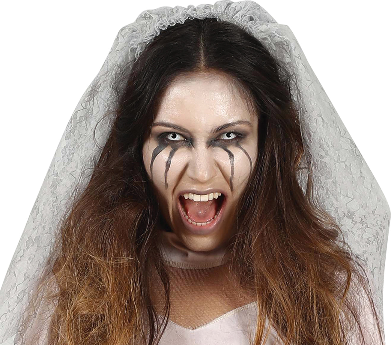 GP79575 – Gespenst Braut Halloween Kostüm Spuk – Größe: 38 - 40 (M) – Farbe: Weiß