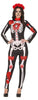 GP79578 – Skelett Blumen Jumpsuit Knochenmuster – Größe: 36 - 38 (S) – Farbe: Schwarz
