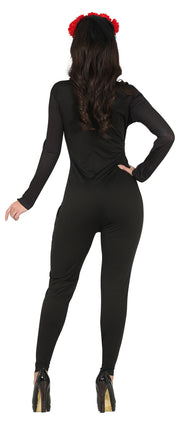 Skelett Blumen Jumpsuit Knochenmuster, Bild 2