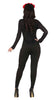 GP79578 – Skelett Blumen Jumpsuit Knochenmuster – Größe: 38 - 40 (M) – Farbe: Schwarz