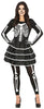 GP79581 – Skelett Festival Outfit Halloween – Größe: 36 - 38 (S) – Farbe: Schwarz