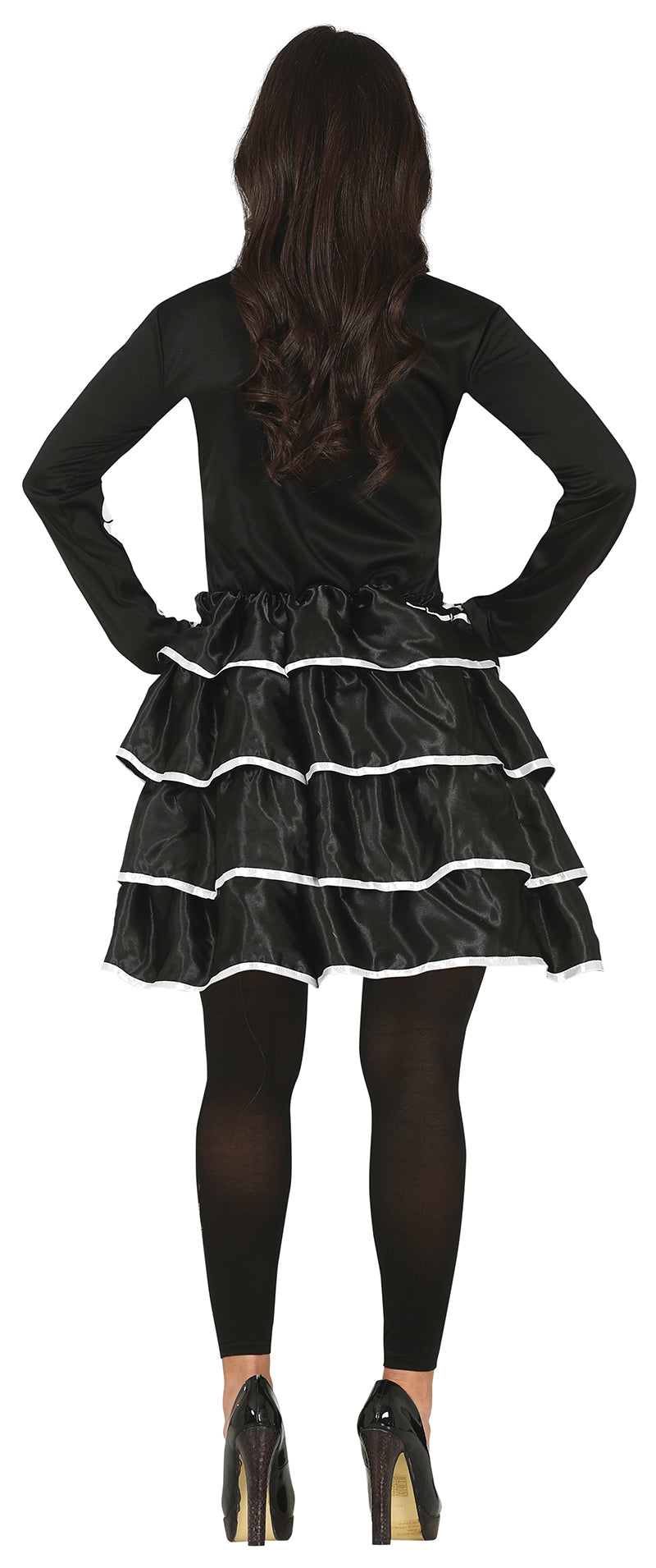 GP79581 – Skelett Festival Outfit Halloween – Größe: 38 - 40 (M) – Farbe: Schwarz