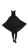 GP79585 – Halloween Hexenkatze Poncho Umhang – Größe: 42 - 44 (L) – Farbe: Schwarz