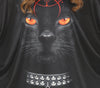 GP79585 – Halloween Hexenkatze Poncho Umhang – Größe: 42 - 44 (L) – Farbe: Schwarz