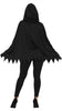 GP79588 – Skelett Umhang Halloween Poncho Mit Kapuze – Größe: 42 - 44 (L) – Farbe: Schwarz