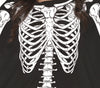 GP79588 – Skelett Umhang Halloween Poncho Mit Kapuze – Größe: 42 - 44 (L) – Farbe: Schwarz