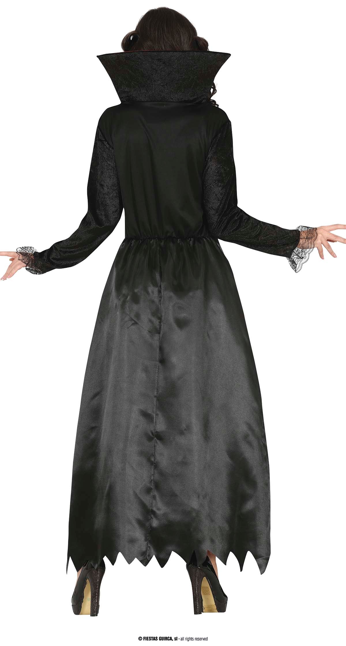 GP79589 – Vampir Halloween Kleid – Größe: 38 - 40 (M) – Farbe: Schwarz