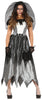 GP79607 – Gespenst Halloween Braut Outfit – Größe: 38 - 40 (M) – Farbe: Schwarz