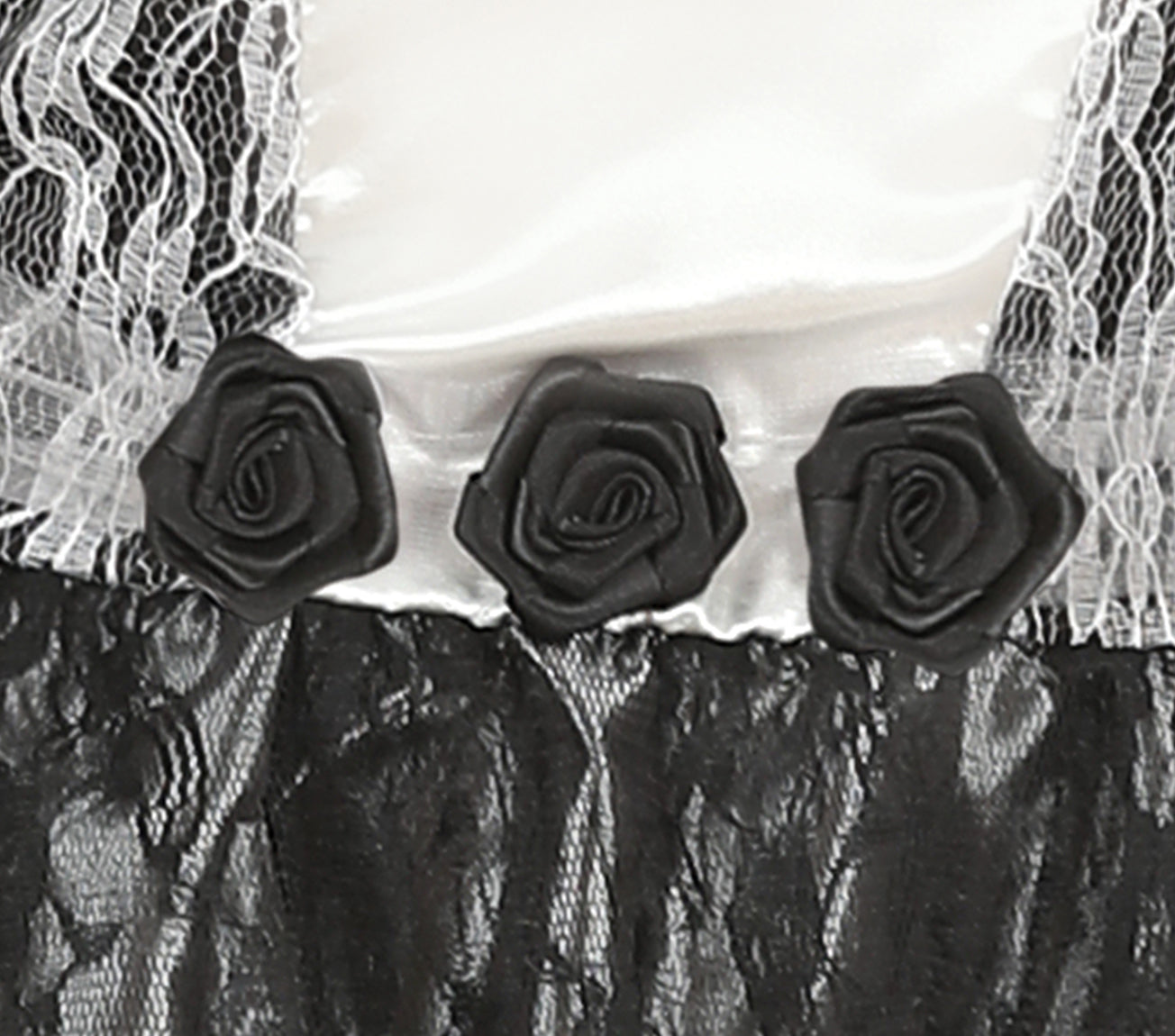 GP79607 – Gespenst Halloween Braut Outfit – Größe: 38 - 40 (M) – Farbe: Schwarz