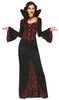 GP79609 – Vampir Königin Kleid Elegantes Kostüm – Größe: 38 - 40 (M) – Farbe: Schwarz
