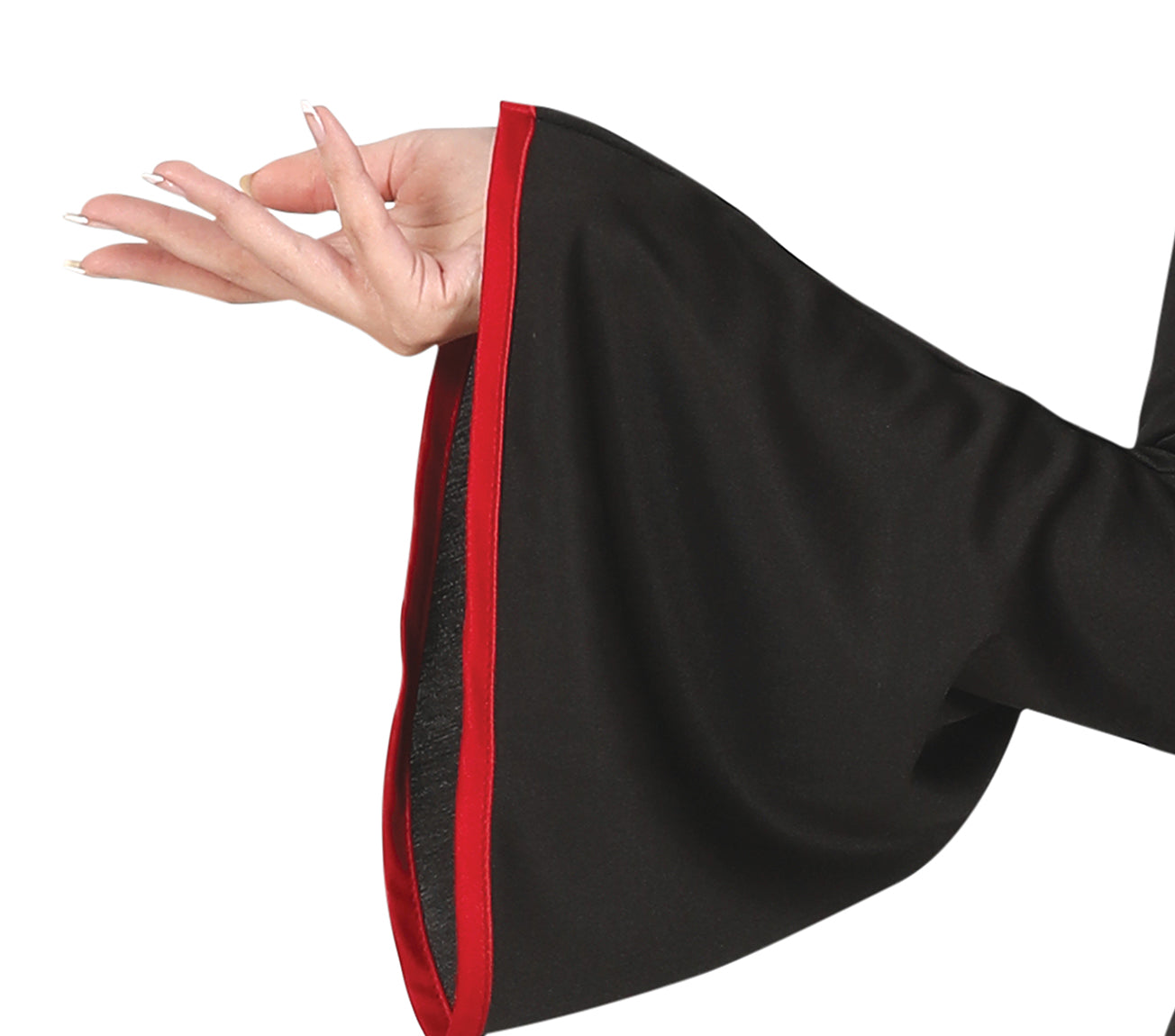 GP79609 – Vampir Königin Kleid Elegantes Kostüm – Größe: 38 - 40 (M) – Farbe: Schwarz