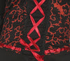 GP79609 – Vampir Königin Kleid Elegantes Kostüm – Größe: 38 - 40 (M) – Farbe: Schwarz