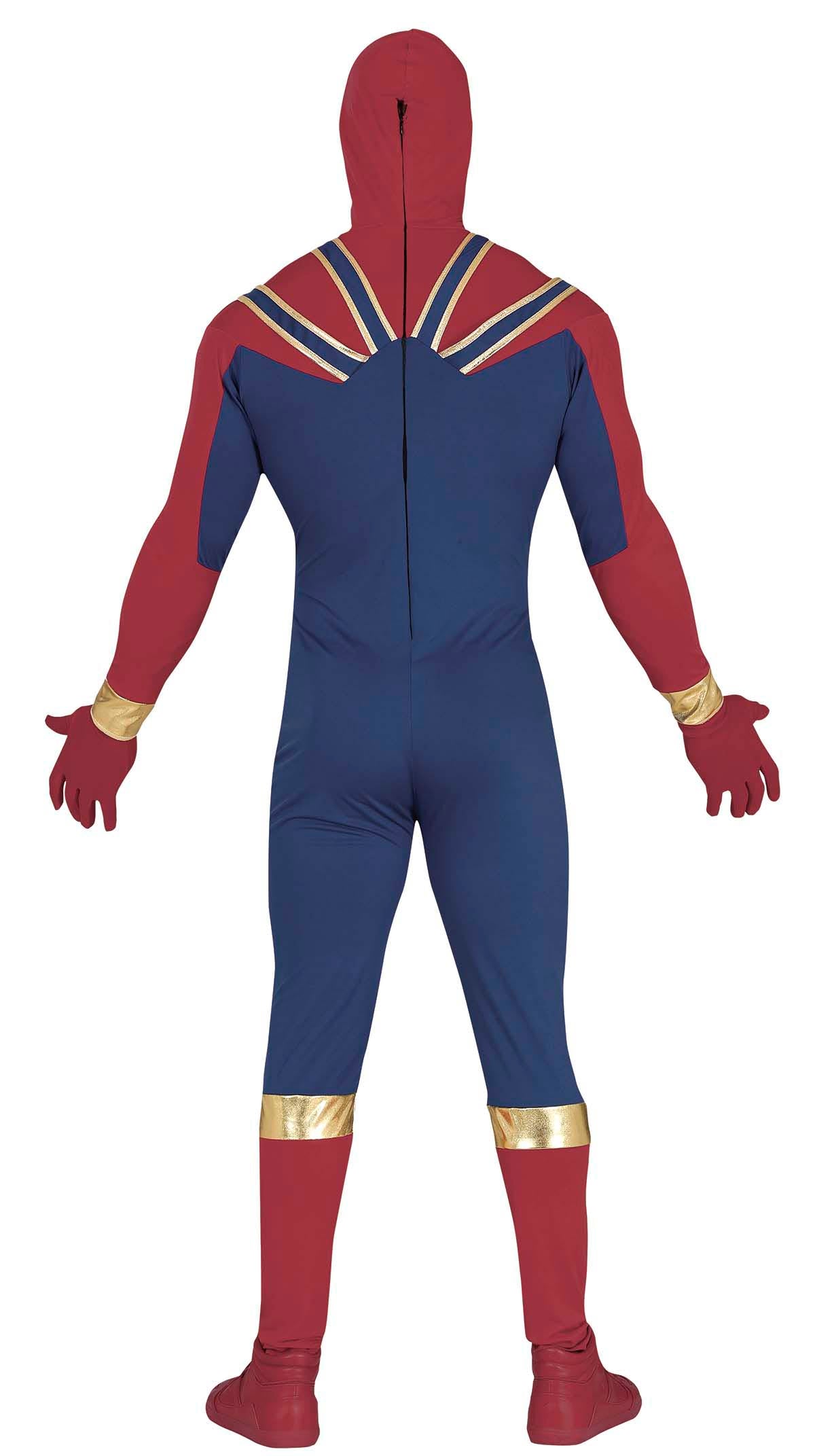 GP79618 – Superheld Abenteuerfigur Kostüm Overall – Größe: 52 - 54 (L) – Farbe: Rot