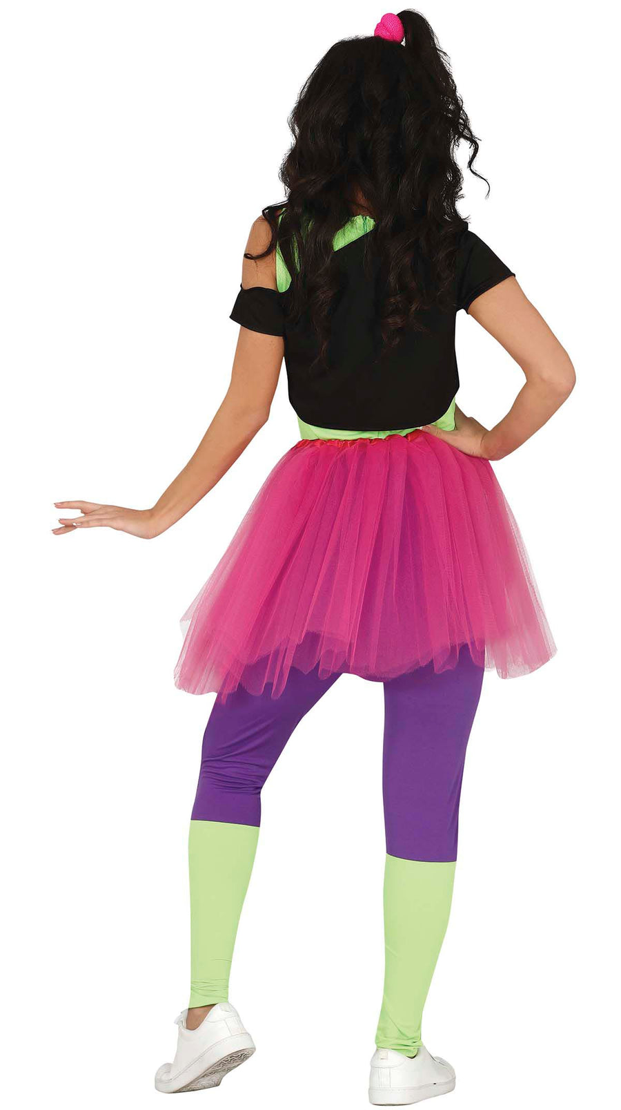 GP79622 – Achtziger Jahre Retro Outfit Tutu Leggings – Größe: 36 - 38 (S) – Farbe: Mehrfarbig, Ansicht 2