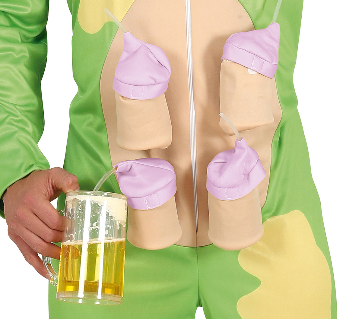 GP79624 – Kuh Bier Jumpsuit Junggesellenabschied – Größe: 48 - 50 (M) – Farbe: Grün