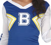 GP79629 – Sportliches Cheerleader Outfit Karneval – Größe: 36 - 38 (S), 44 - 46 (XL) – Farbe: Blau