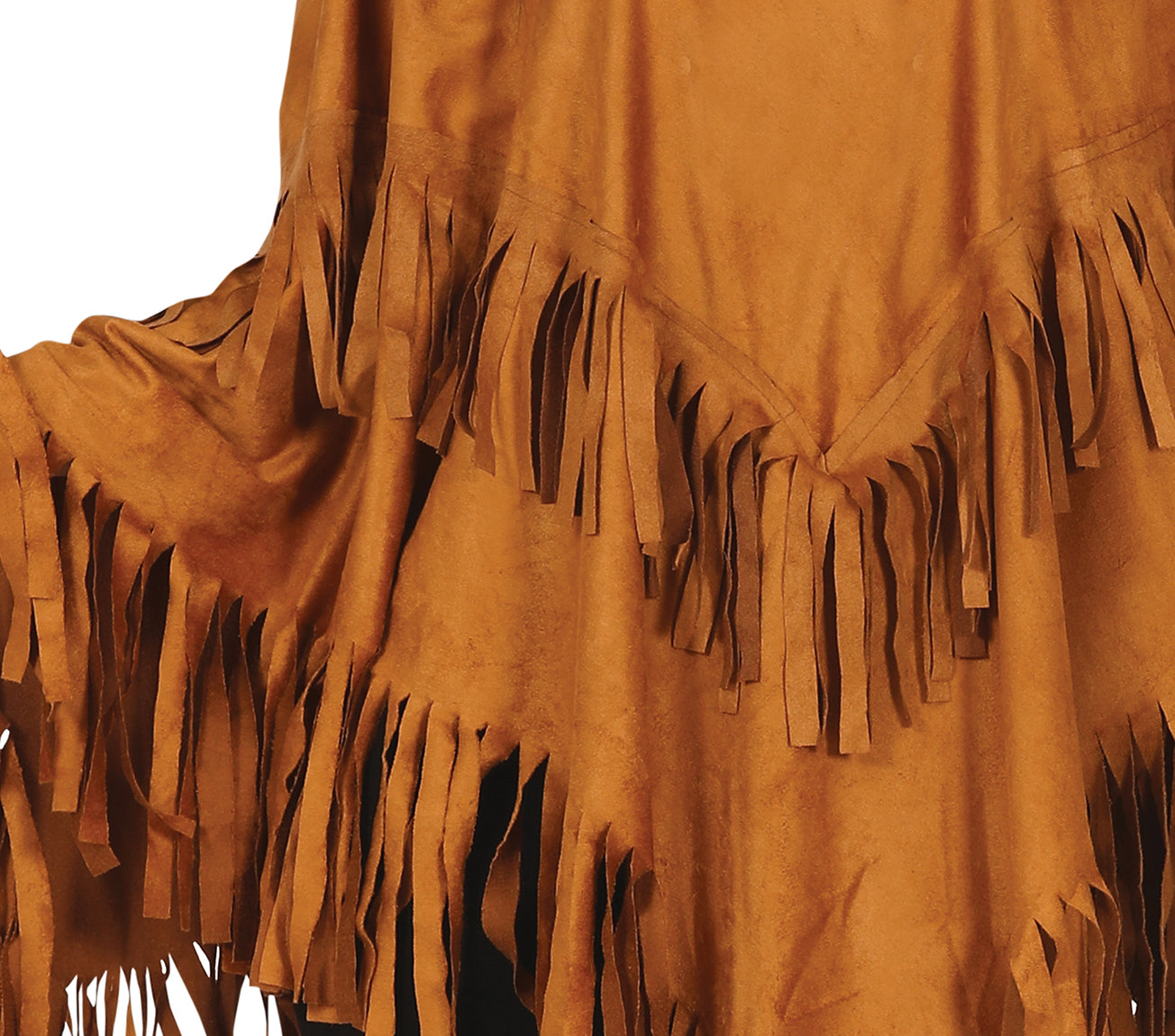 GP79639 – Hippie Indianer Karneval Poncho – Größe: 38 - 40 (M) – Farbe: Braun