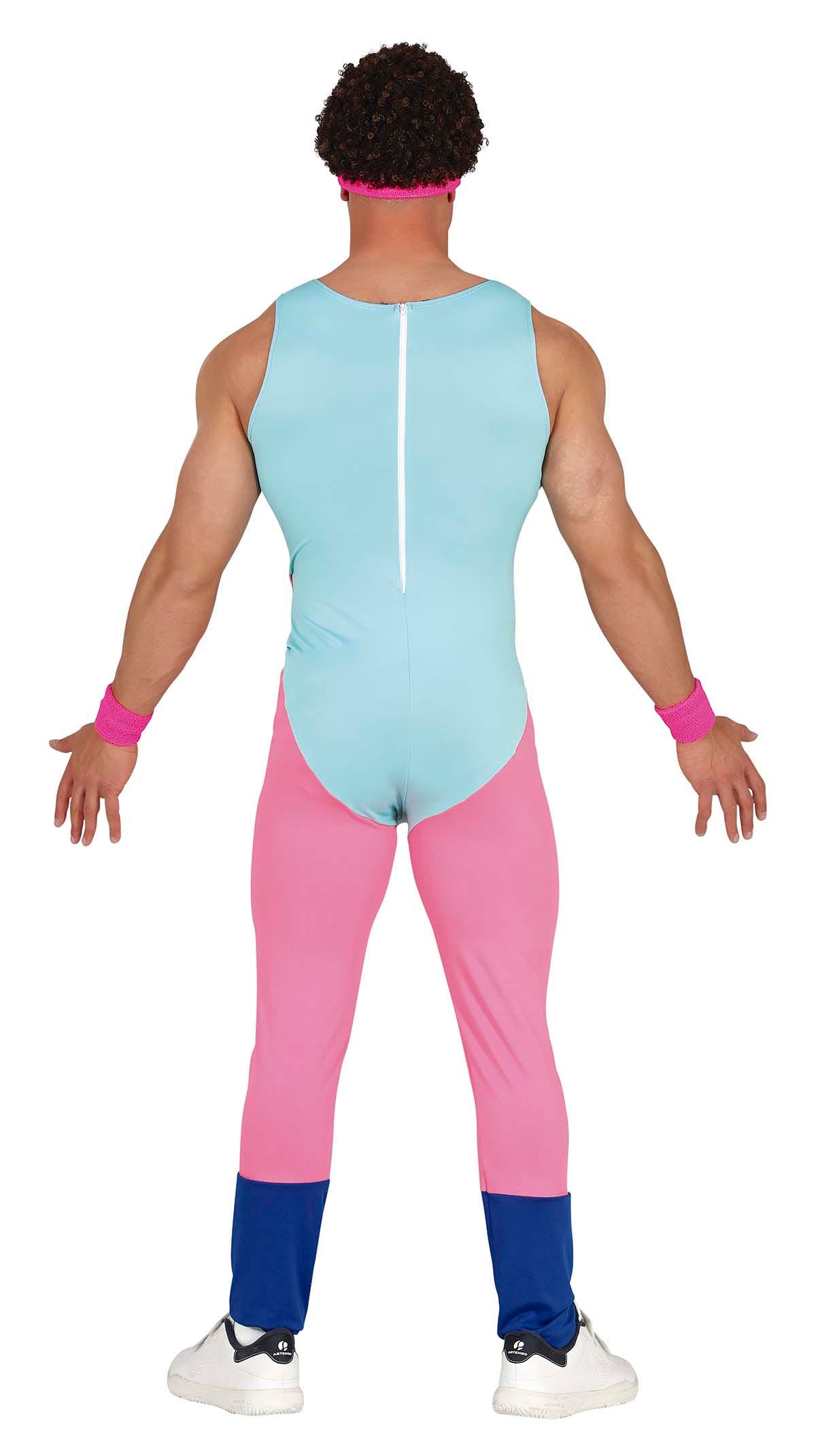 GP79642 – Sport Retro 80s Fun Outfit Gym Neon – Größe: 48 - 50 (M) – Farbe: Blau
