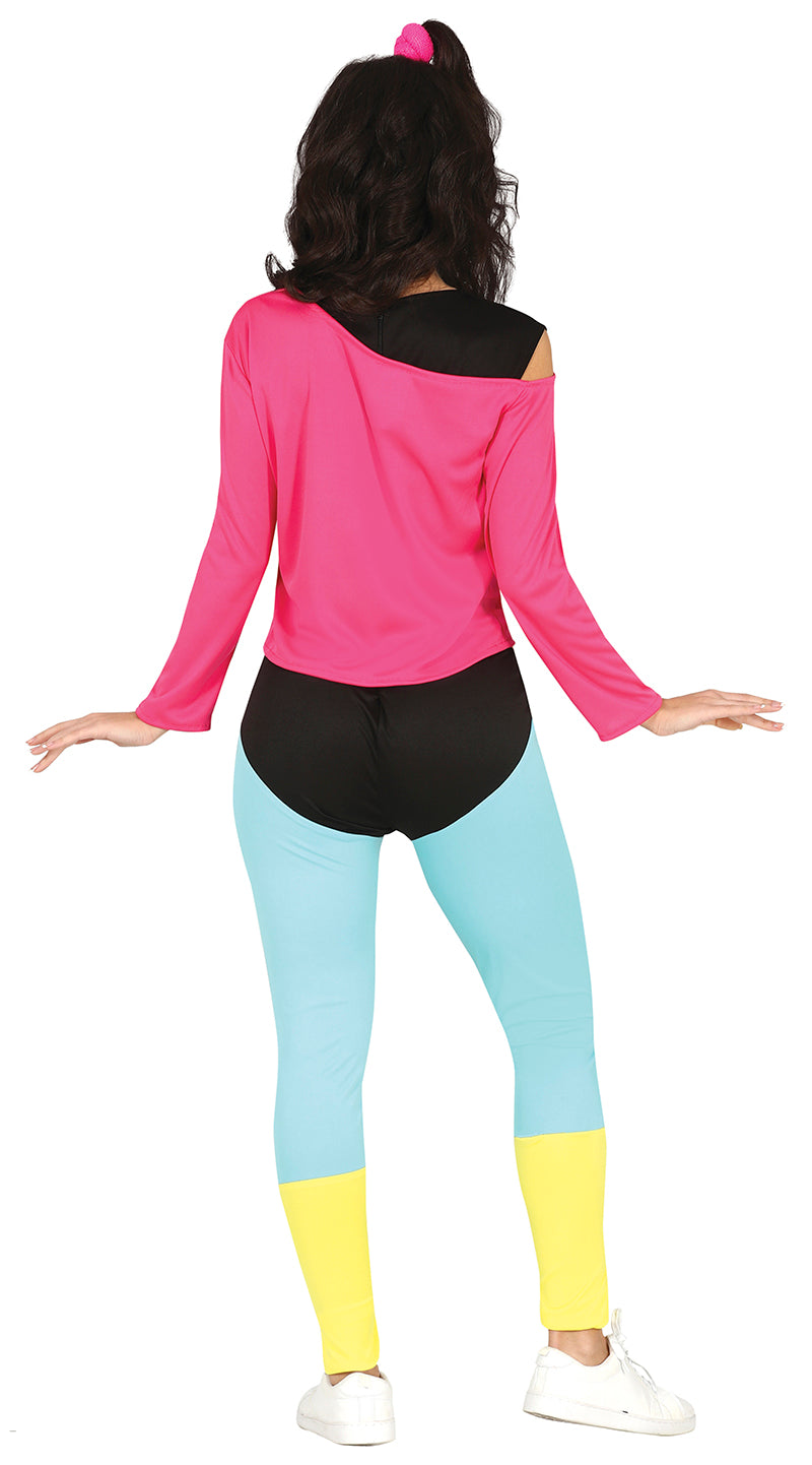 GP79660 – 80S Aerobic Anzug Aktiv – Größe: 38 - 40 (M), 44 - 46 (XL) – Farbe: Pink